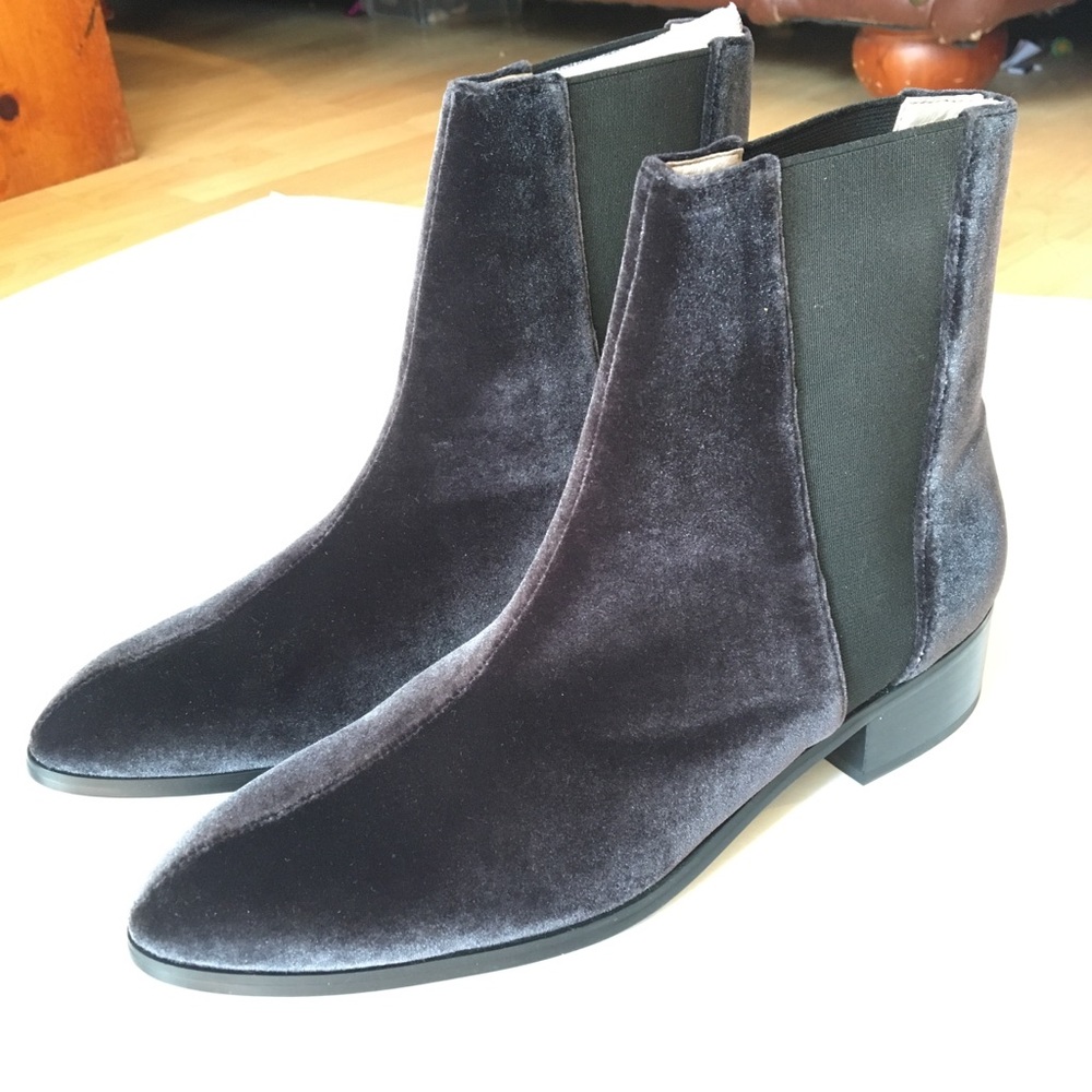 RAYE booties slip on dress Purple suede